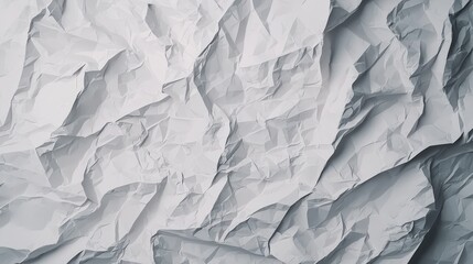 Obraz premium Crumpled White Paper Texture Background Abstract Design Element
