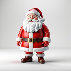 Obraz premium 3D rendered Santa Claus with a bag of Christmas gifts