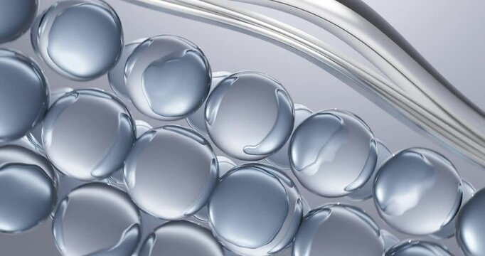 Skin Rejuvenation, Skin Layer And Skin Cell, Serum Oil Drop On Acne Skin Cell, Moisturizer, Collagen serum