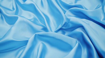Obraz premium Abstract Blue Fabric Texture Background Draped Silk or Satin for Design