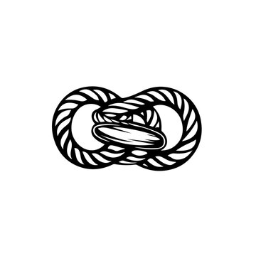 recommend clip art: Two pretzels tied together Vector Logo