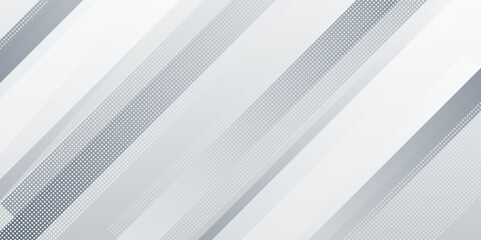 Fototapeta premium Abstract lines pattern technology on gray gradients background. Modern gray abstract vector long banner background. Vector illustration abstract graphic design banner pattern background template.