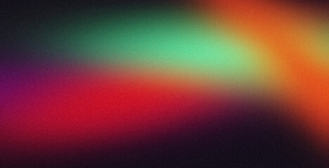 Vibrant color grainy gradient backdrop design. Abstract red purple blue black color noisy gradient, glowing color flow, bright, shine, website header design, poster or banner