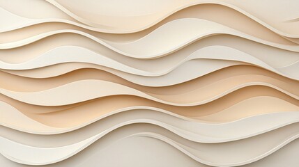 Obraz premium Abstract Beige and White Wave Pattern Background Design