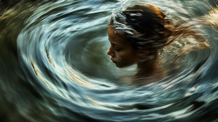 Capture the impression of motion, as if elements are swirling, colliding, or spiraling, with subtle motion blur applied in specific areas to create a sense of kinetic energy and flow