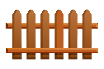 Obraz premium Wooden fence vector illustration