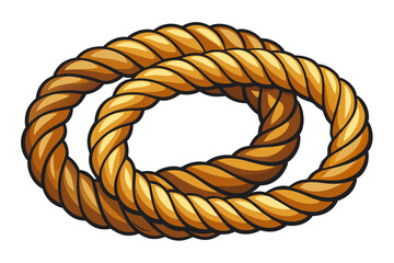 Coiled rope vector illustration 