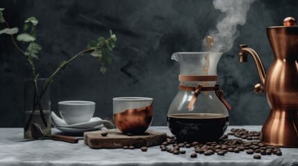 Coffee Brewing Still Life