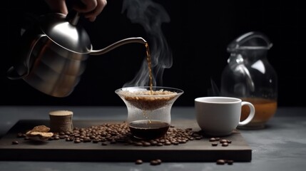 Pour Over Coffee Brewing Process