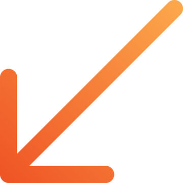 down left arrow