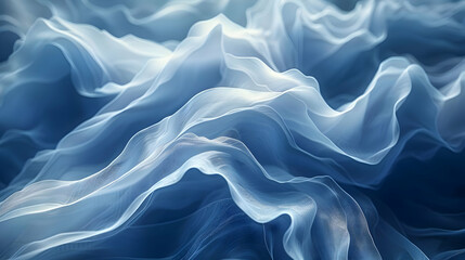 Obraz premium Abstract Blue Wavy Lines Background Illustration