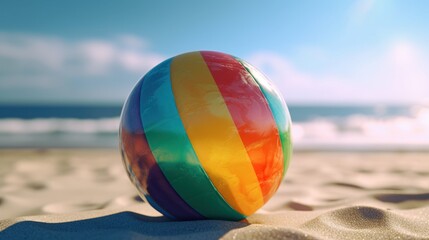 Obraz premium Beach Ball in the Sand