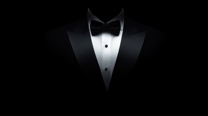 Black Background with Tuxedo
