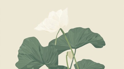 Charming and minimalist illustration of taro