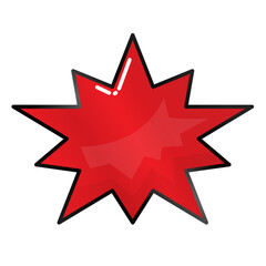 Speech bubble red or banner promotion sale red