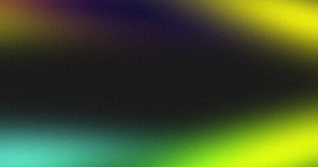 Abstract dark green blue purple black color grainy gradient backdrop design. Soft colorful noisy gradient, Vibrant color wave shaped, glowing colors, bright, shine, banner or poster