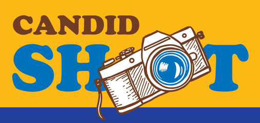 Camera logo with slogan text