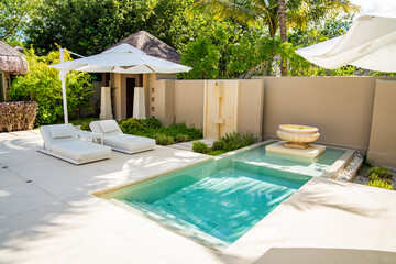 Modern Spa and massage room in Maldives resort