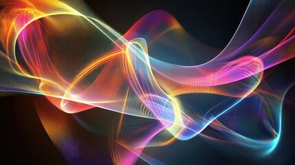 Abstract background with colorful light lines