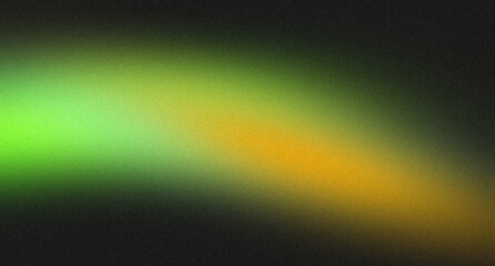 Abstract dark green orange black color grainy gradient backdrop design. Soft colorful noisy gradient, Vibrant color wave shaped, glowing colors, bright, shine, banner or poster