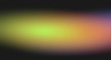 Abstract dark green orange blue black color grainy gradient backdrop design. Soft colorful noisy gradient, Vibrant color wave shaped, glowing colors, bright, shine, banner or poster