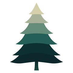 Christmas Tree Vector for Holiday Decoration and Festive Design Projects