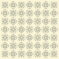 Abstract Seamless Geometric Pattern made of shapes and lines