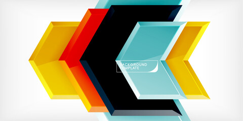 Technology dynamic arrow geometric background. Vector Illustration For Wallpaper, Banner, Background, Card, Book Illustration, landing page