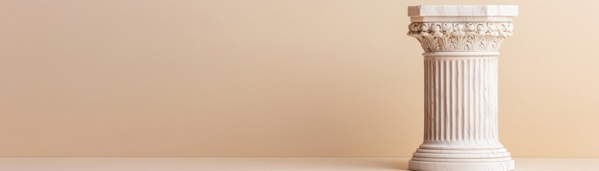 Obraz premium Elegant classic column on a minimalist background design.