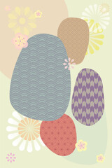Chinese Japanese New Year abstract background illustration