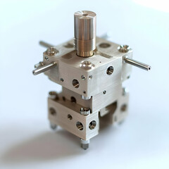 Close-up of a precision metal component showcasing intricate design and engineering for various applications.