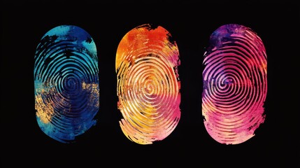 Digital fingerprints concept
