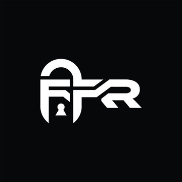 FFR Simple letter logo lock vector design template.