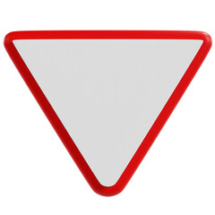 Red and White Yield Sign