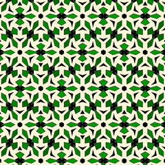 Abstract Seamless Geometric Pattern made of shapes and lines