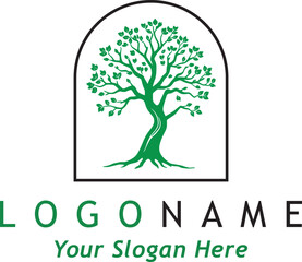 Obraz premium Tree in door frame logo