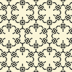 Abstract Seamless Geometric Pattern made of shapes and lines
