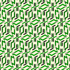 Abstract Seamless Geometric Pattern made of shapes and lines