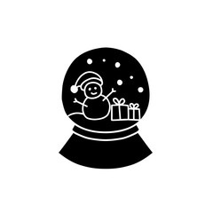 christmas snow globe icon