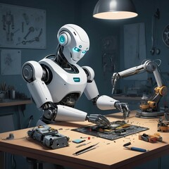 robot with a microphone