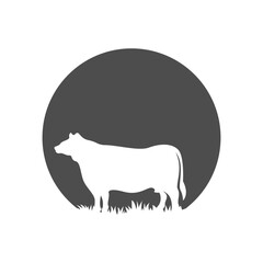 Cow icon logo design