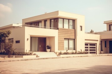 Modern house architecture building plant.