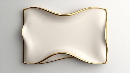 Elegant white banner with subtle gold trim, perfect for luxury product promotions and special events