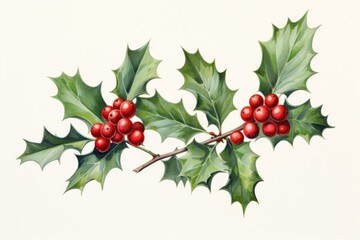 Christmas holly plant leaf.