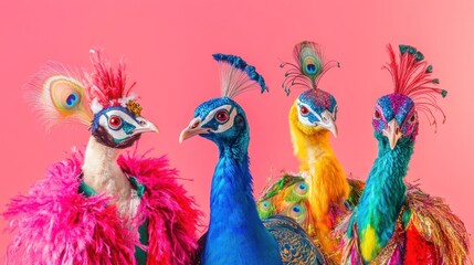 Obraz premium Peacock Party