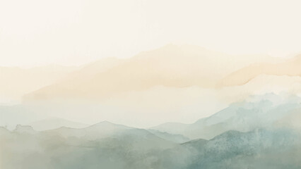 Abstract horizontal watercolor background. Hand drawn vector texture. Brush stroked painting pastel color watercolour © lukulo