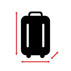 Icon Sign of a Cabin Luggage Size Allowed
