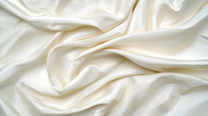 Obraz premium Elegant White Fabric Texture Draped Soft Satin Background