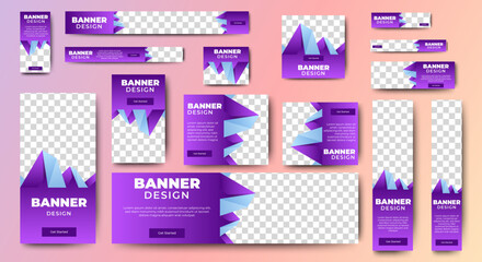 Corporate Web Banner Design template for advertising background, poster, flyer, cover and social media. vector	