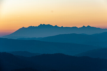 Tatry o zachodzie słońca © Maciej G. Szling